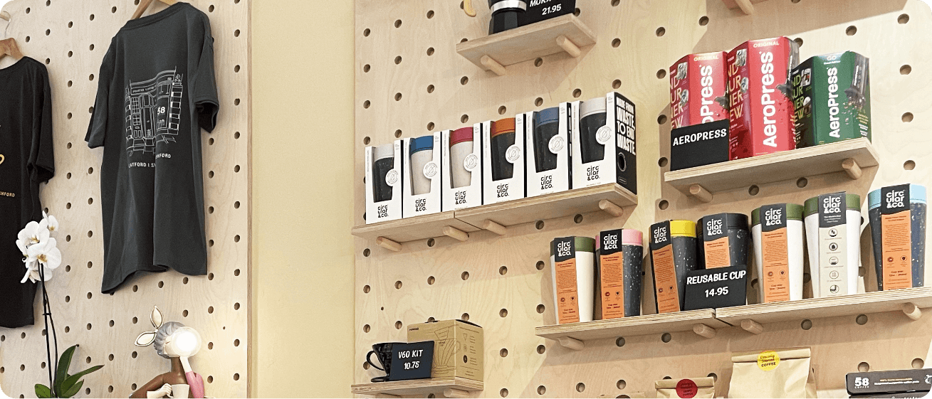 Coffee peg board