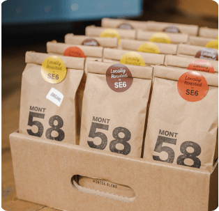 Mont58 retail coffee bags