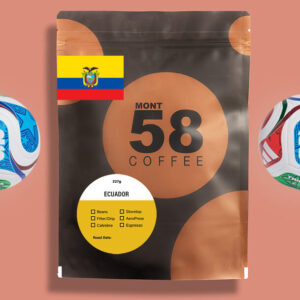 Freshly roasted Ecuador coffee beans with sweet, fruity notes